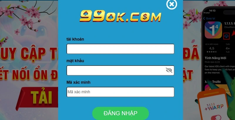 cách đăng nhập 0123Win