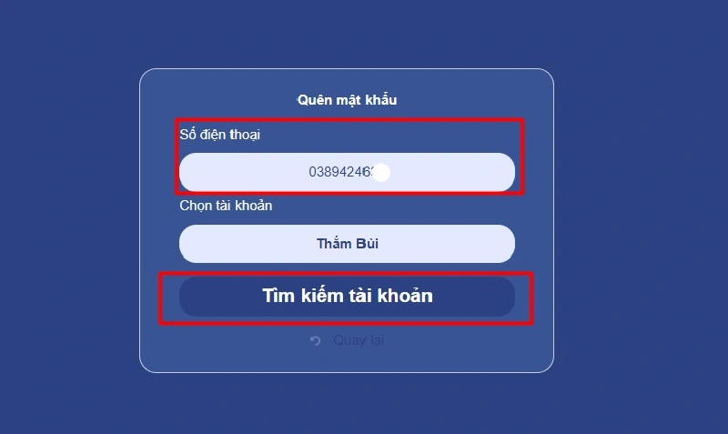Quên mật khẩu phải làm gì